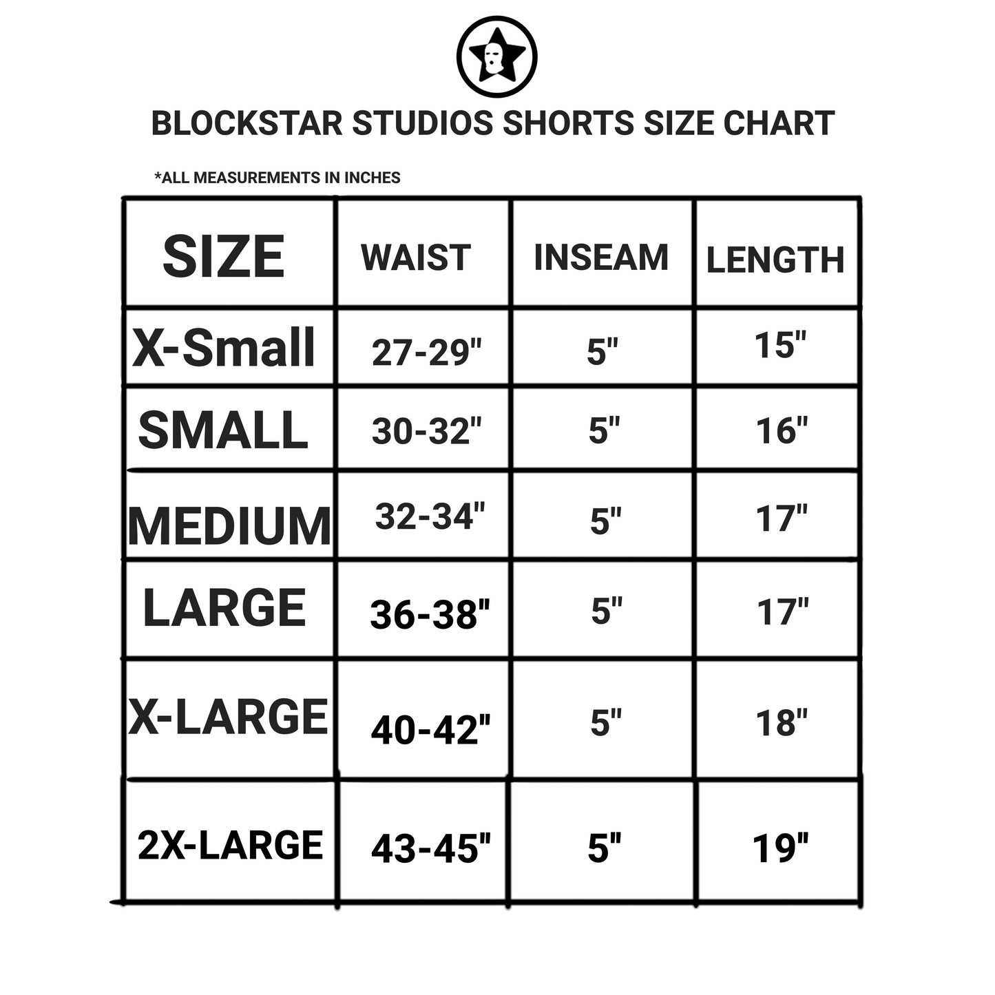 "BLUE" Blockstar Shorts