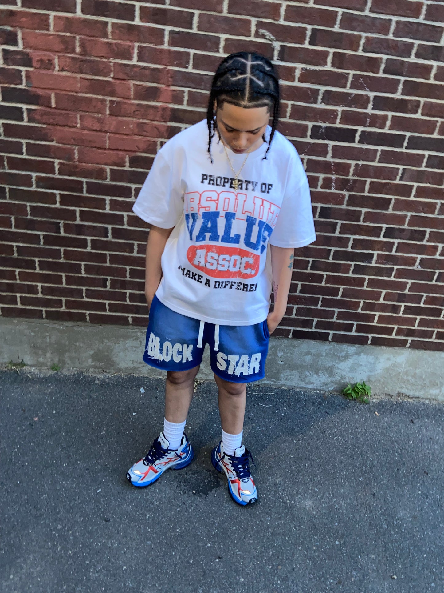 "BLUE" Blockstar Shorts