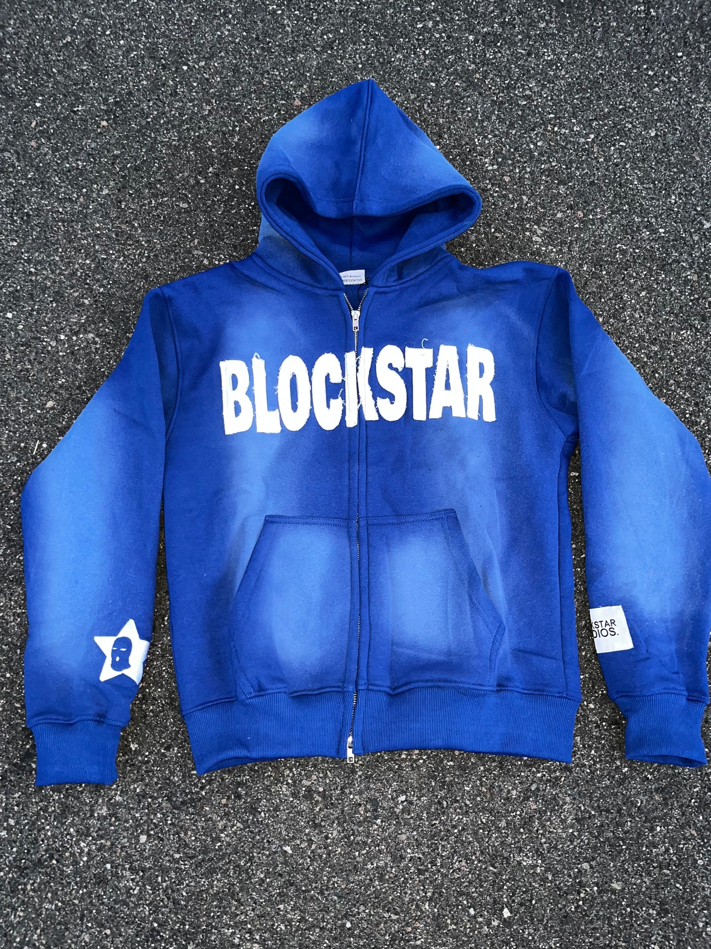 BLUE “BLOCKSTAR” ZIP UP