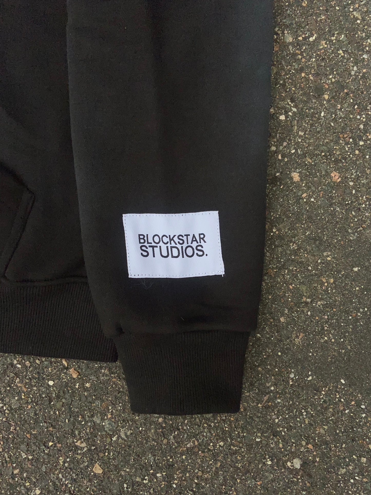 Black Blockstar Zipup hoodie